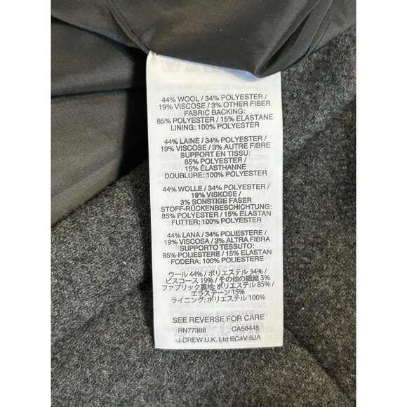 J.Crew Ruffled Bonded Wool Flounce Mini Skirt in Heather Charcoal - Sz 2 - New - Picture 5 of 7